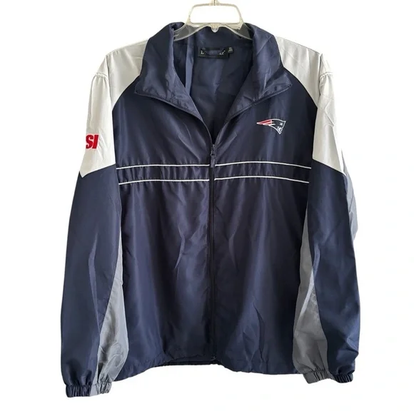 Vintage New England Patriots Dunbrooke Windbreaker Jacket XL SI Logo NFL Sports - Picture 1 of 15